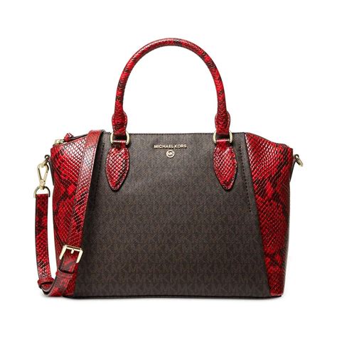 michael kors blue python bag|Michael Kors sienna satchel.